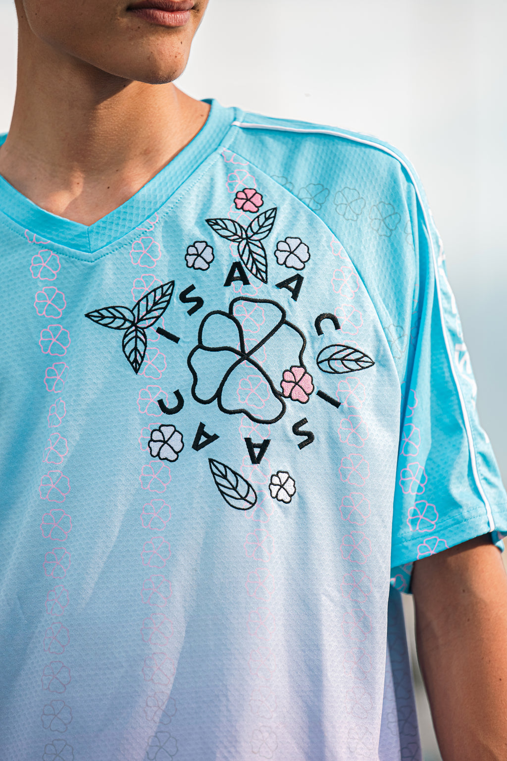 Maillot turquoise rose