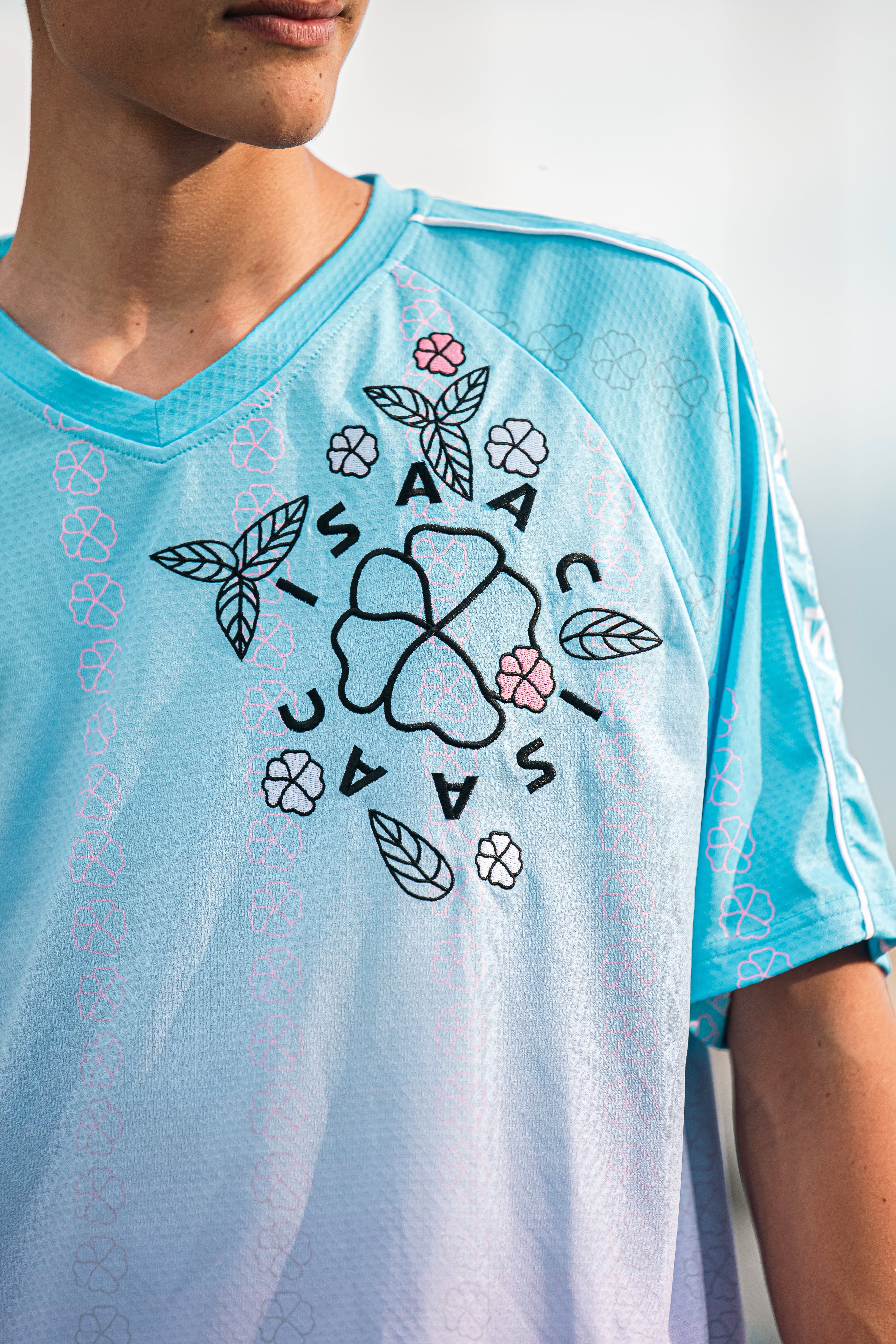 Maillot turquoise rose