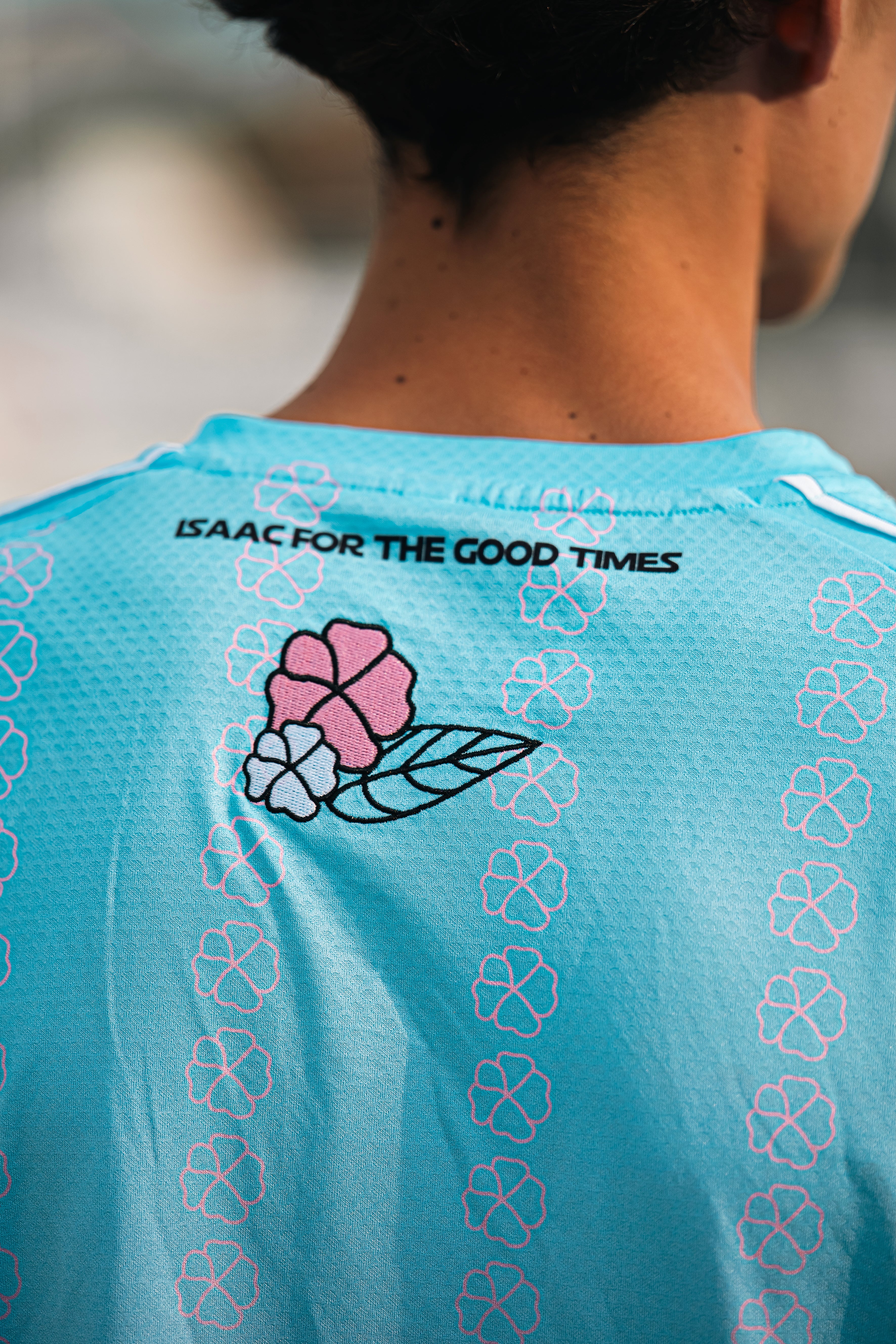 Maillot turquoise rose