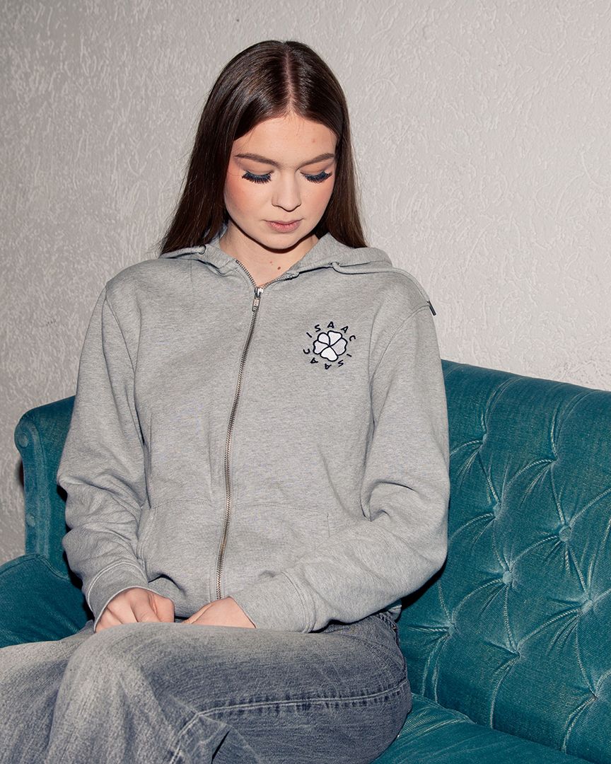 Hoodie gris zip original for the loom