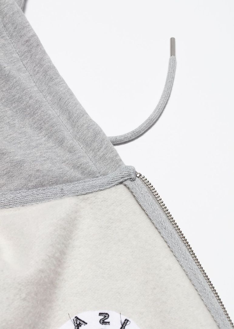 Hoodie gris zip original for the loom